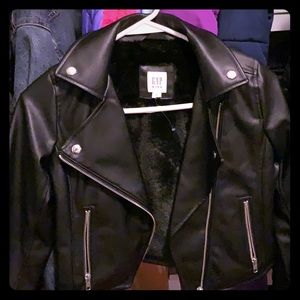 Gap kids faux leather jacket